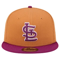 Men's New Era Brown/Purple St. Louis Cardinals Color Pack Two-Tone 9FIFTY Snapback Hat