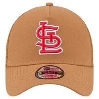 Casquette réglable 9FORTY A-Frame Trucker 9FORTY des St. Louis Cardinals marron New Era pour hommes