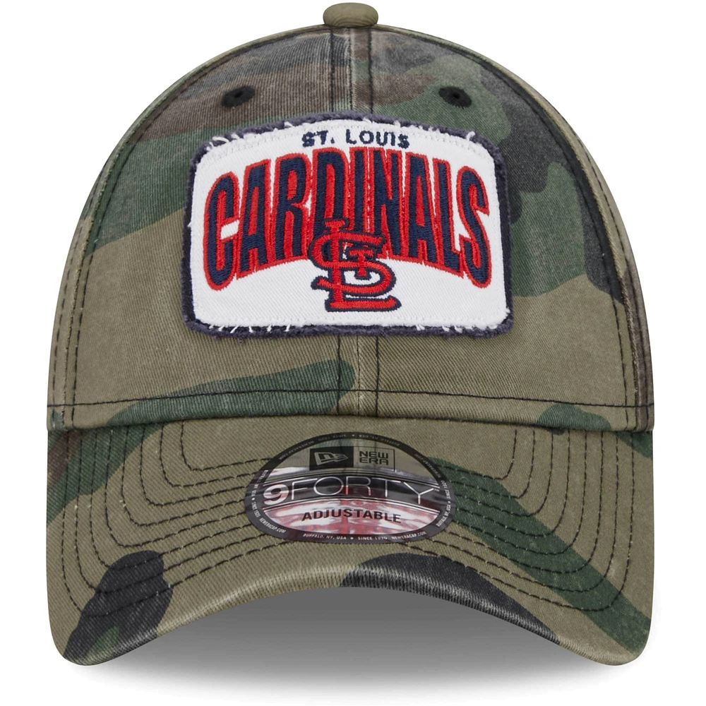 Men's New Era Camo St. Louis Cardinals Gameday 9FORTY Adjustable Hat