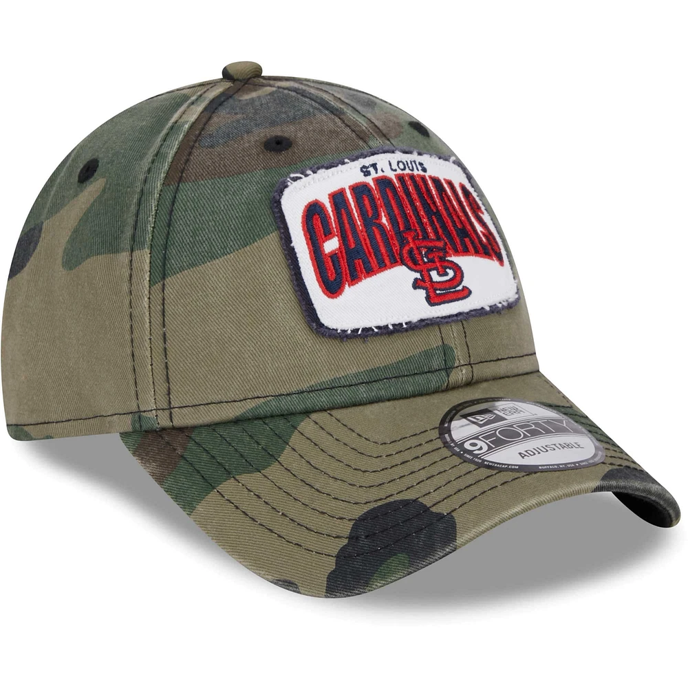 Men's New Era Camo St. Louis Cardinals Gameday 9FORTY Adjustable Hat