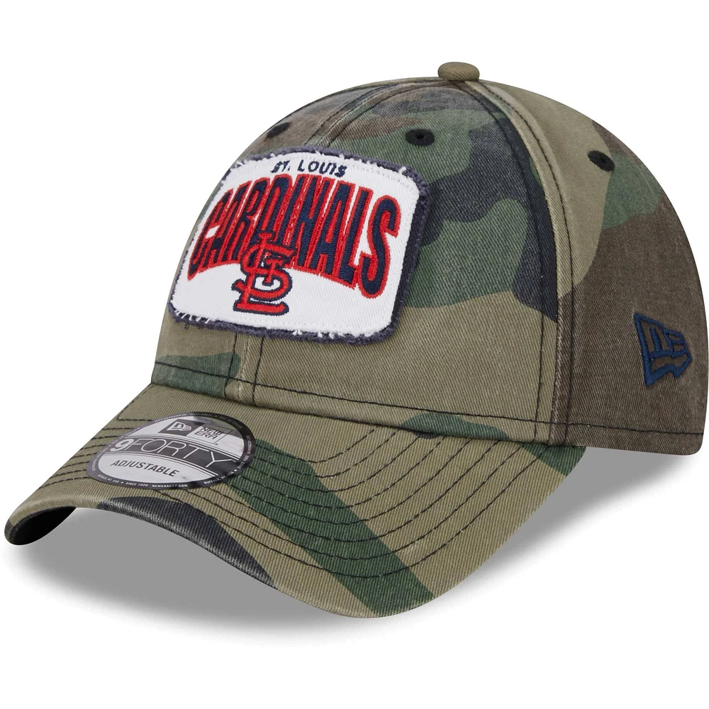 Men's New Era Camo St. Louis Cardinals Gameday 9FORTY Adjustable Hat