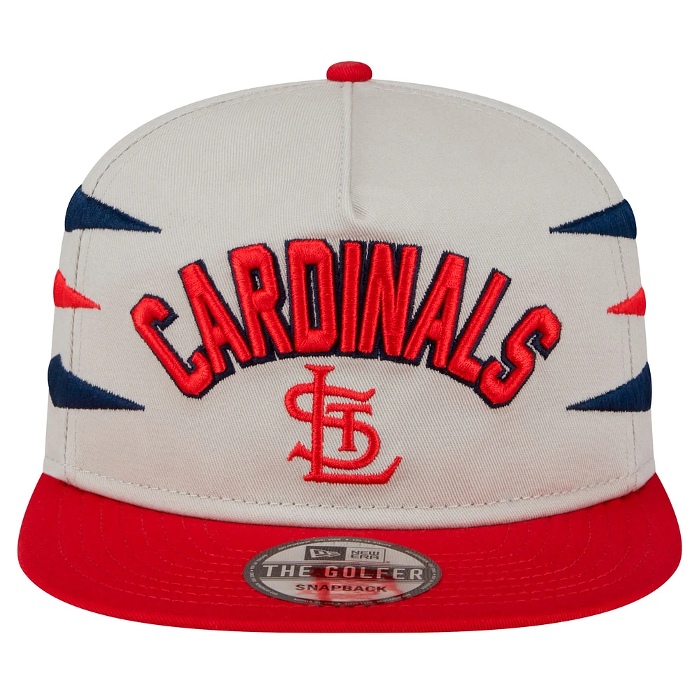 Casquette Snapback Iron Golfer de St. Louis Cardinals de New Era pour homme, couleur crème