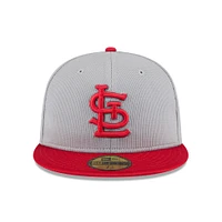 Men's New Era  Gray/Red St. Louis Cardinals 2025 Batting Practice 59FIFTY Fitted Hat