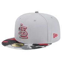 Men's New Era Gray St. Louis Cardinals Active Team Camo 59FIFTY Fitted Hat