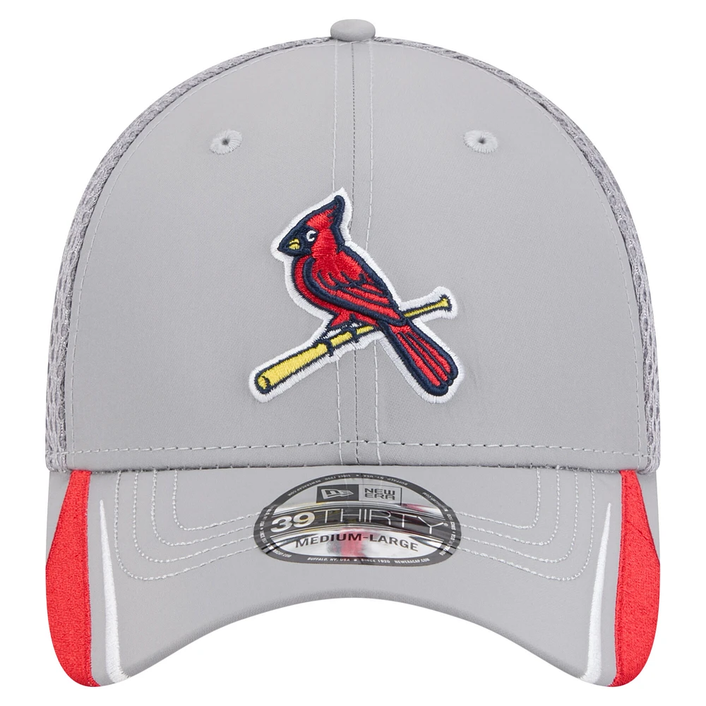 Casquette Linear 39THIRTY Flex-Fit grise pour homme des Cardinals de St. Louis New Era