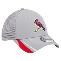 Casquette Linear 39THIRTY Flex-Fit grise pour homme des Cardinals de St. Louis New Era
