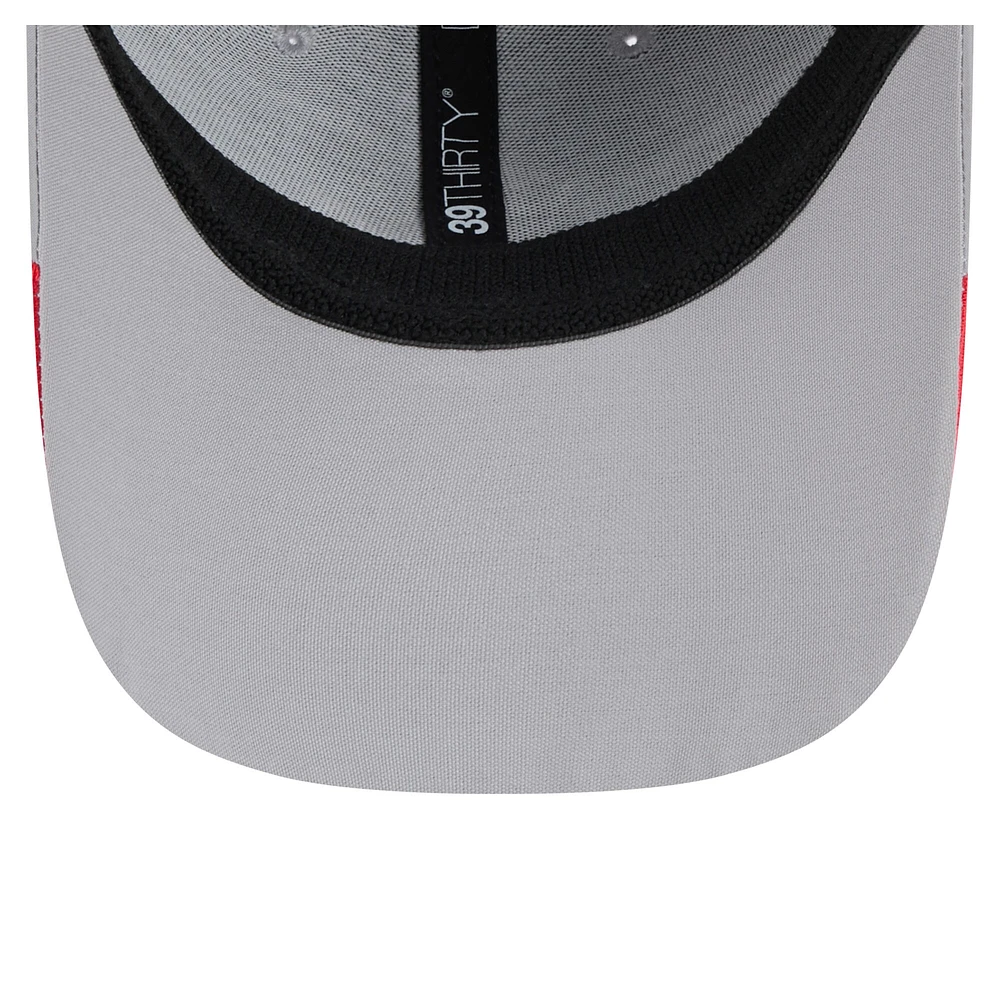 Casquette Linear 39THIRTY Flex-Fit grise pour homme des Cardinals de St. Louis New Era