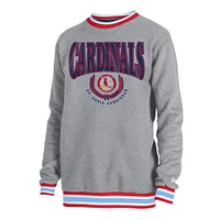 Men's New Era  Heather Gray St. Louis Cardinals Throwback Classic Pullover Sweatshirt