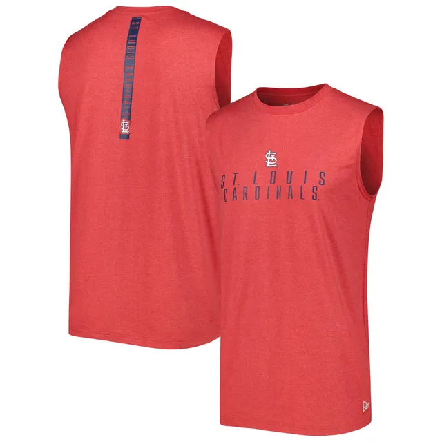 Lids St. Louis Cardinals New Era Muscle Tank Top - Heathered Navy