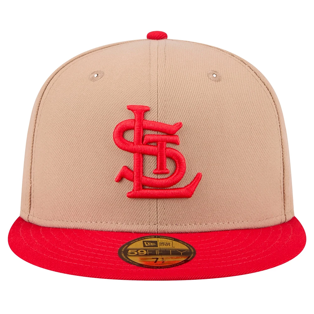 Casquette ajustée 59FIFTY kaki St. Louis Cardinals de New Era pour homme