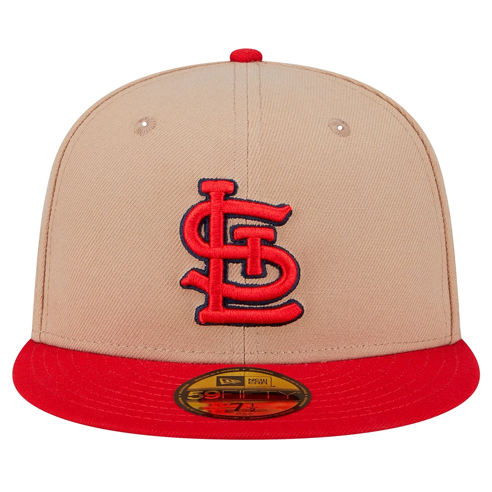 Casquette ajustée 59FIFTY kaki St. Louis Cardinals de New Era pour homme
