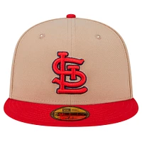 Casquette ajustée 59FIFTY kaki St. Louis Cardinals de New Era pour homme