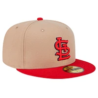 Casquette ajustée 59FIFTY kaki St. Louis Cardinals de New Era pour homme
