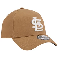 Men's New Era Khaki St. Louis Cardinals A-Frame 9FORTY Adjustable Hat