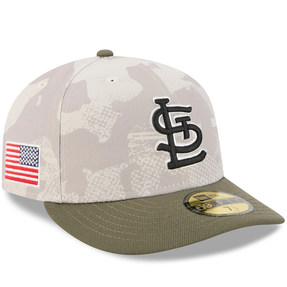 Casquette ajustée 59FIFTY pour homme, beige clair/olive, St. Louis Cardinals 2025, Armed Forces Day