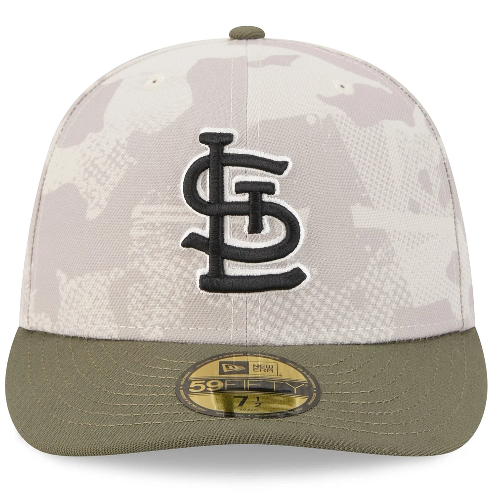 Casquette ajustée 59FIFTY pour homme, beige clair/olive, St. Louis Cardinals 2025, Armed Forces Day
