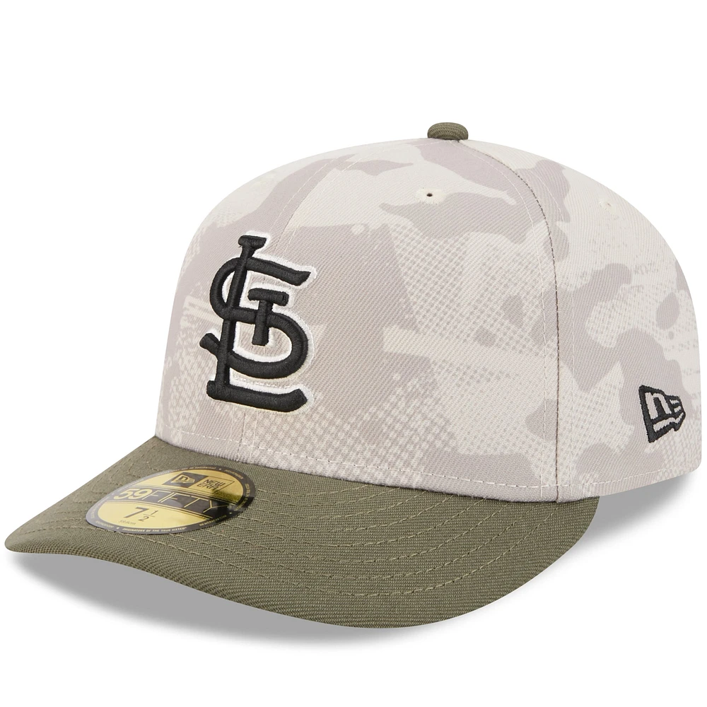 Casquette ajustée 59FIFTY pour homme, beige clair/olive, St. Louis Cardinals 2025, Armed Forces Day