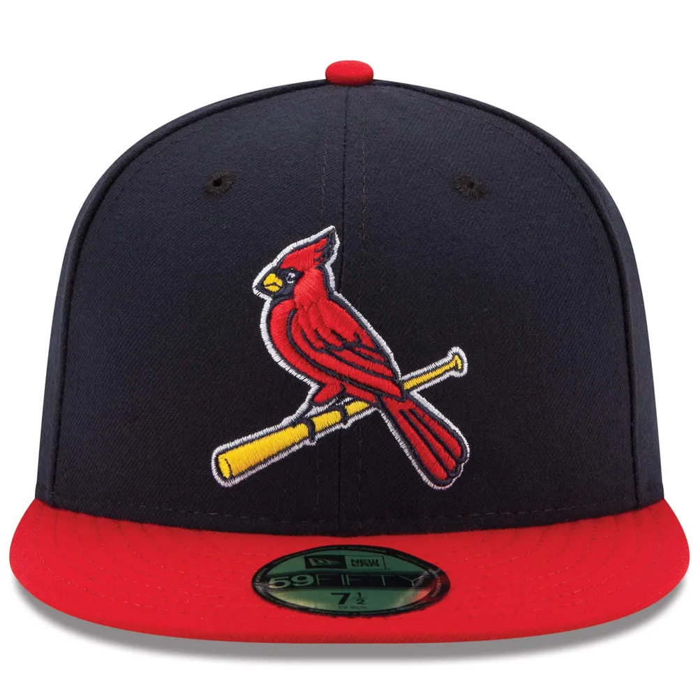 Casquette ajustée 59FIFTY On-Field Collection authentique des Cardinals de Saint-Louis Alternate 2 New Era bleu marine/rouge pour homme