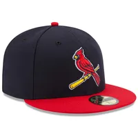 Casquette ajustée 59FIFTY On-Field Collection authentique des Cardinals de Saint-Louis Alternate 2 New Era bleu marine/rouge pour homme