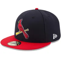 Casquette ajustée 59FIFTY On-Field Collection authentique des Cardinals de Saint-Louis Alternate 2 New Era bleu marine/rouge pour homme