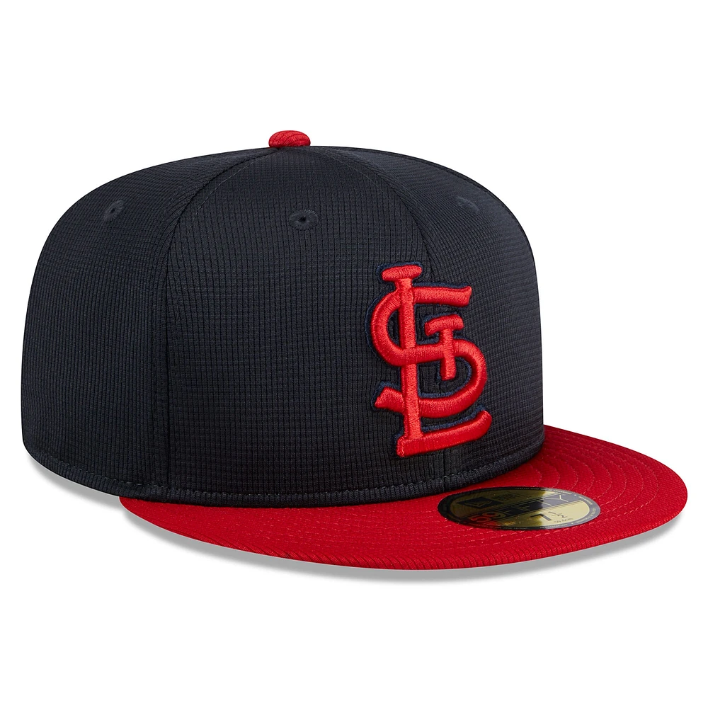 Casquette ajustée 59FIFTY New Era pour hommes des St. Louis Cardinals 2024 Batting Practice