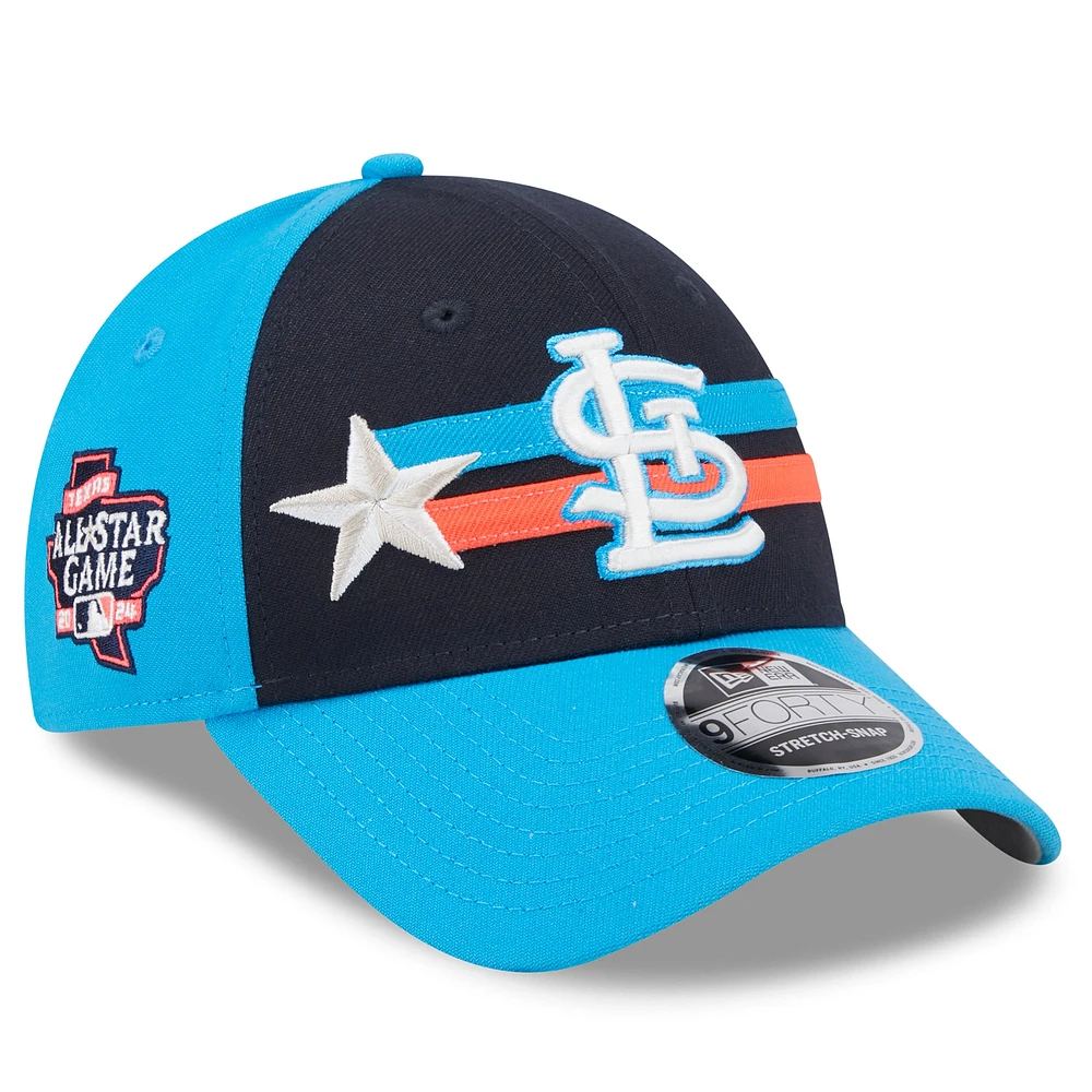 Casquette réglable 9FORTY New Era pour hommes des Cardinals de Saint-Louis 2024 MLB All-Star Game bleu marine