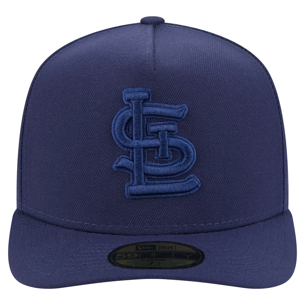 Casquette ajustée New Era 59FIFTY bleu marine pour homme, coloris A-Frame