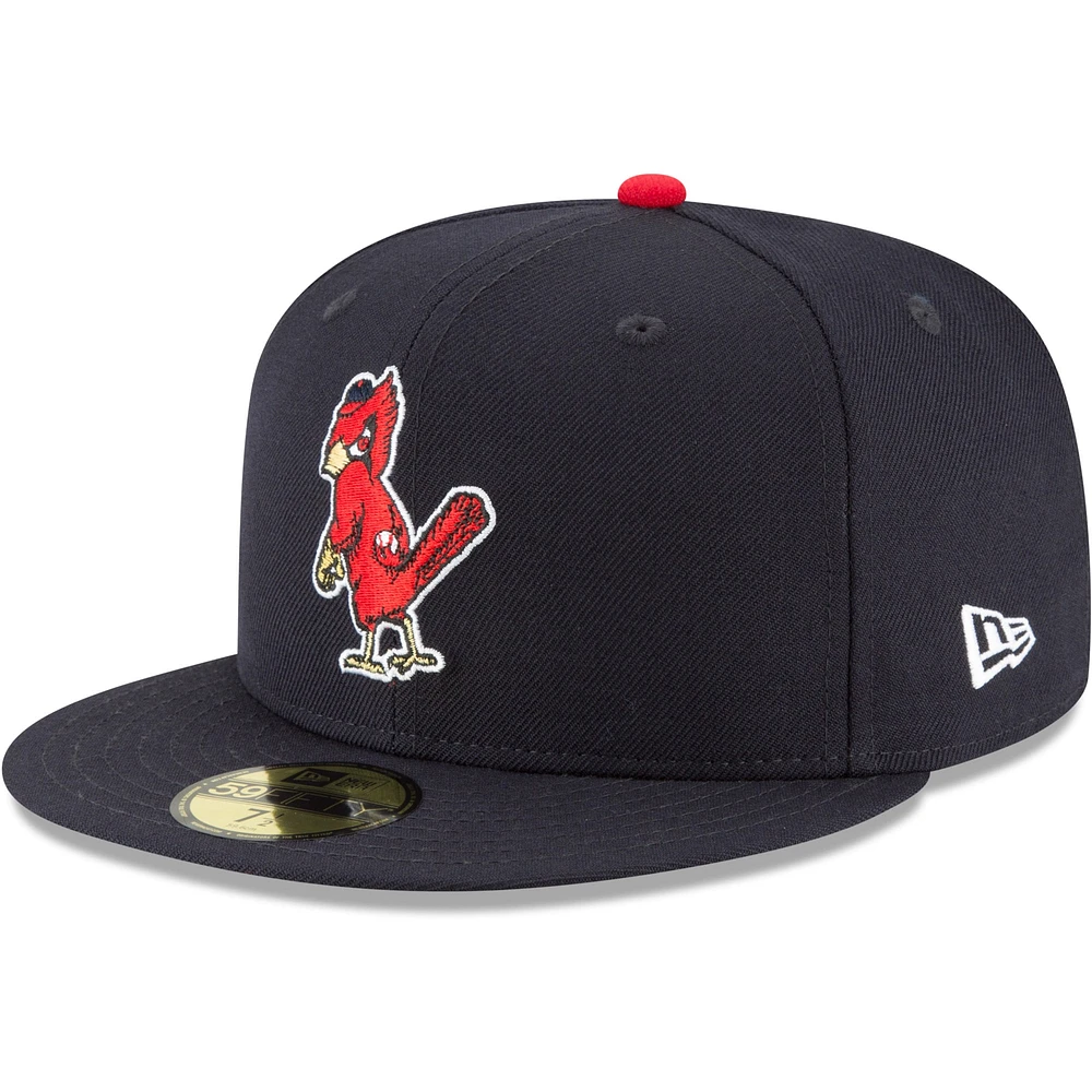 Casquette ajustée en laine 59FIFTY pour homme des St. Louis Cardinals Cooperstown Collection New Era bleu marine