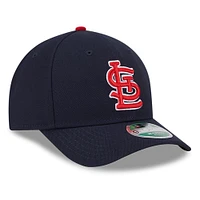 Casquette ajustable New Era 9FORTY bleu marine pour homme St. Louis Cardinals Player Replica