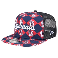 Casquette Snapback 9FIFTY Snapback A-Frame Trucker New Era des Cardinals de Saint-Louis bleu marine Seeing Diamonds pour hommes