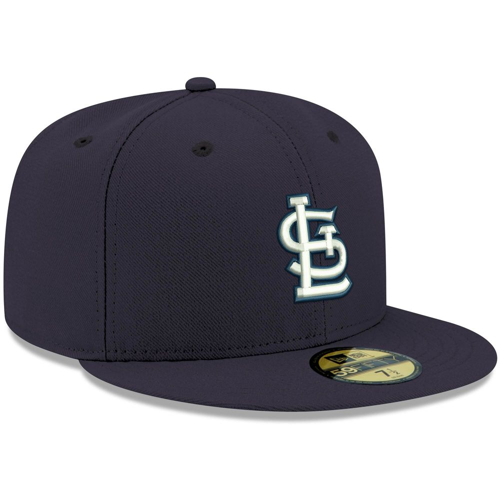 Men's New Era Navy St. Louis Cardinals White Logo 59FIFTY Fitted Hat