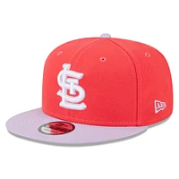 Men's New Era Red/Purple St. Louis Cardinals Spring Basic Two-Tone 9FIFTY Snapback Hat