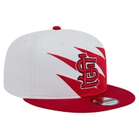 Casquette Snapback Jagged 9FIFTY rouge/blanc pour homme New Era des Cardinals de St. Louis