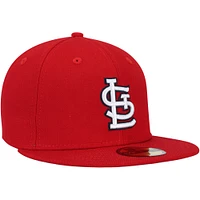 Casquette ajustée 59FIFTY en laine rouge des Cardinals de Saint-Louis 2006 pour homme New Era