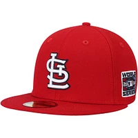 Casquette ajustée 59FIFTY en laine rouge des Cardinals de Saint-Louis 2006 pour homme New Era