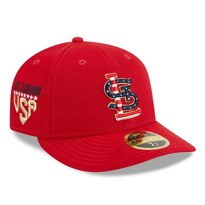 Casquette ajustée rouge 59FIFTY des Cardinals de Saint-Louis 2023 du 4 juillet pour homme New Era