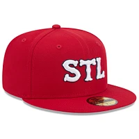 Men's New Era Red St. Louis Cardinals 2024 City Connect 59FIFTY Fitted Hat