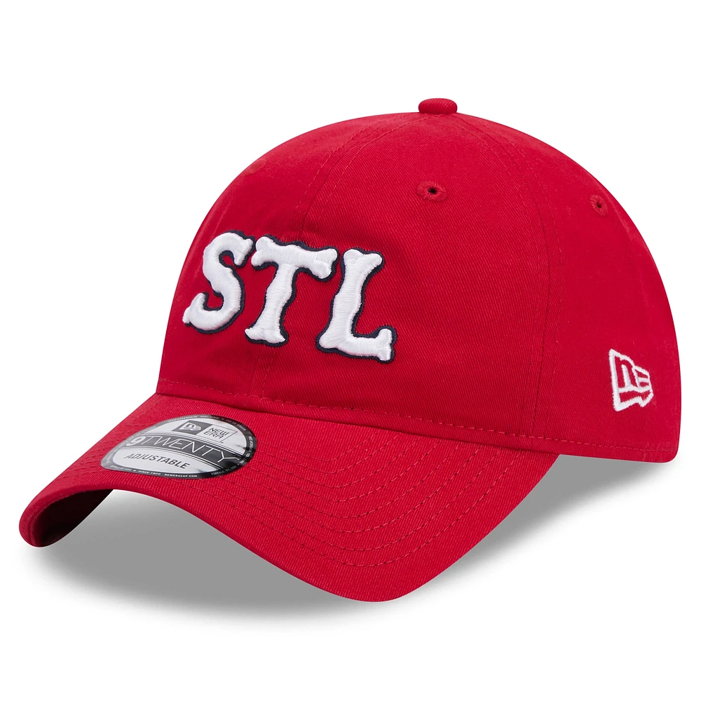 Casquette réglable rouge St. Louis Cardinals 2024 City Connect 9TWENTY New Era pour homme