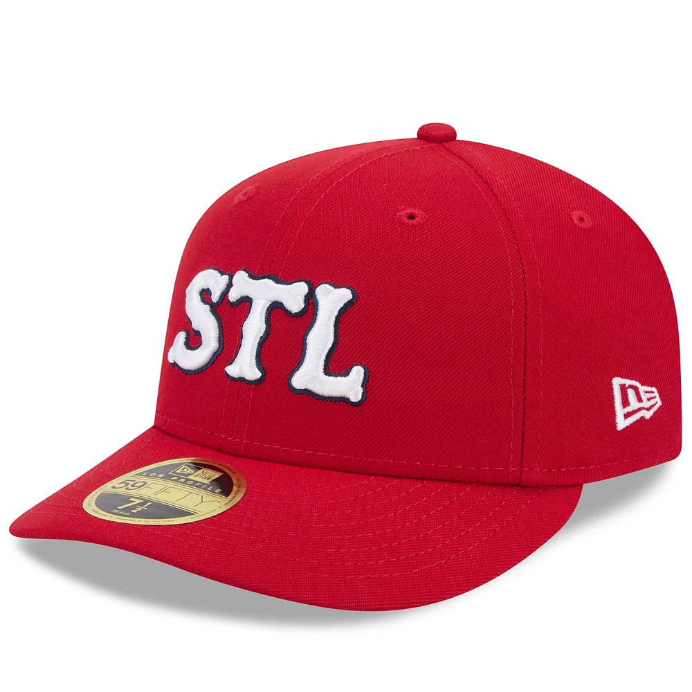 Casquette ajustée 59FIFTY à profil bas New Era pour hommes des Cardinals de St. Louis 2024 City Connect, rouge