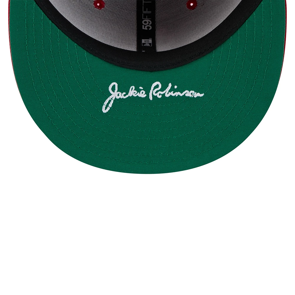Casquette ajustée Jackie Robinson Day 59FIFTY rouge New Era pour homme, Cardinals de Saint-Louis 2025