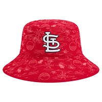 Men's New Era  Red St. Louis Cardinals 2025 Spring Training All Over Print Bucket Hat