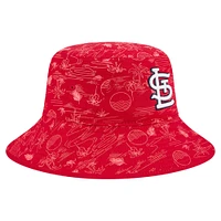 Men's New Era  Red St. Louis Cardinals 2025 Spring Training All Over Print Bucket Hat