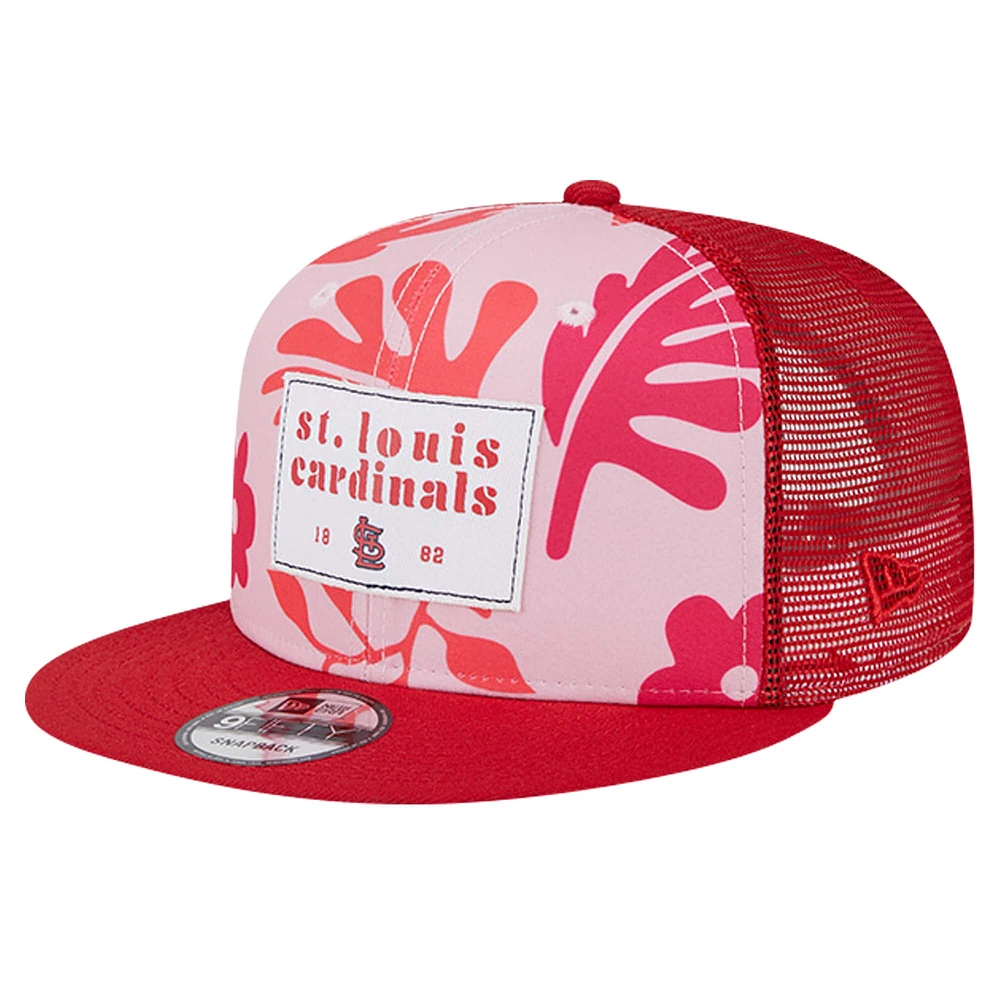 Men's New Era Red St. Louis Cardinals Bikini Bottom Trucker 9FIFTY Snapback Hat