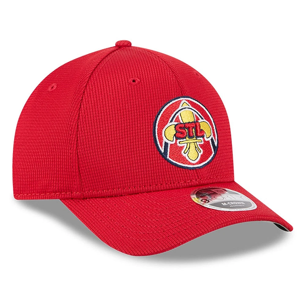 Men's New Era Red St. Louis Cardinals City Connect Batting Practice 9FORTY M-Crown Adjustable Hat