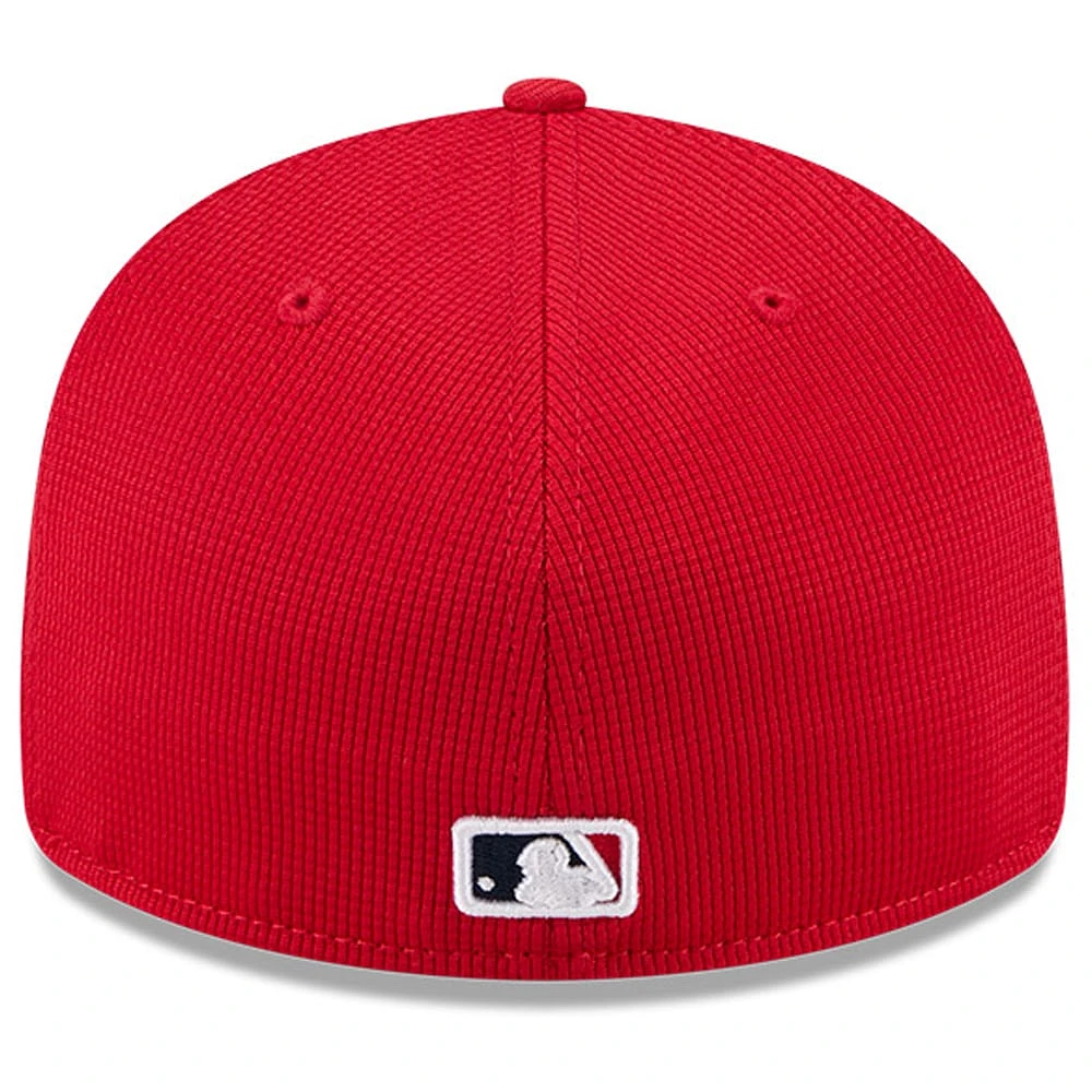 Casquette d'entraînement au bâton City Connect 59FIFTY rouge New Era pour homme des Cardinals de Saint-Louis