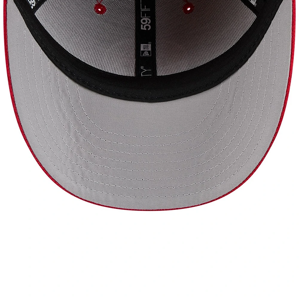 Casquette d'entraînement au bâton City Connect 59FIFTY rouge New Era pour homme des Cardinals de Saint-Louis