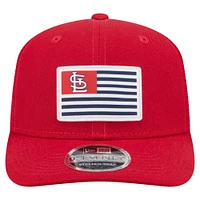 Men's New Era Red St. Louis Cardinals Flag 9SEVENTY Stretch-Snap Hat