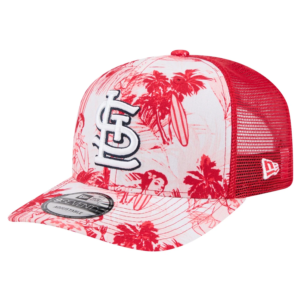 Casquette ajustable Hula Trucker 9SEVENTY rouge New Era pour homme des Cardinals de Saint-Louis