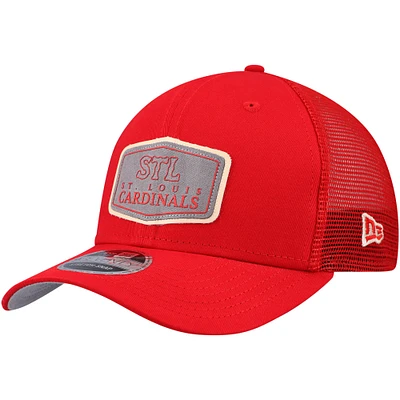 Casquette extensible à bouton-pression New Era rouge St. Louis Cardinals étiquetée 9SEVENTY pour hommes