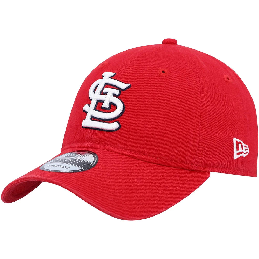 Casquette ajustable Core Classic 9TWENTY avec logo St. Louis Cardinals New Era pour homme, rouge